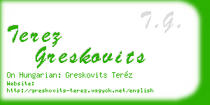 terez greskovits business card